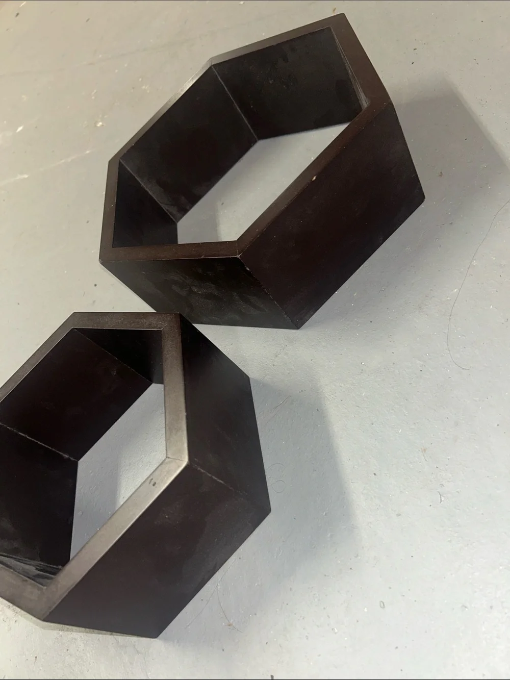 Black Hexagon Wall Shelves - Modern Home Wall Decor